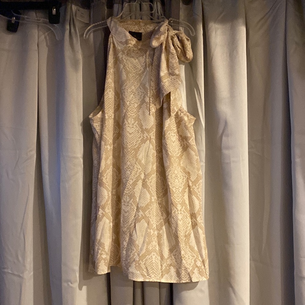 Worthington Python Print Blouse
